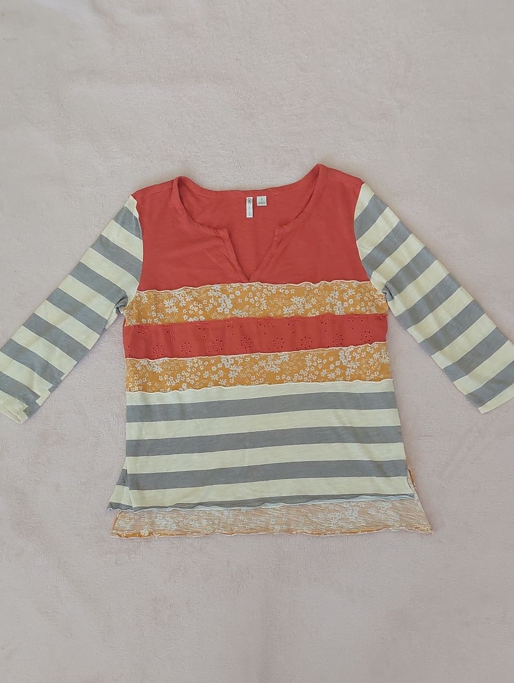 CATO Striped Mixed-Print Jersey Knit Top NWOT - Picture 5 of 10